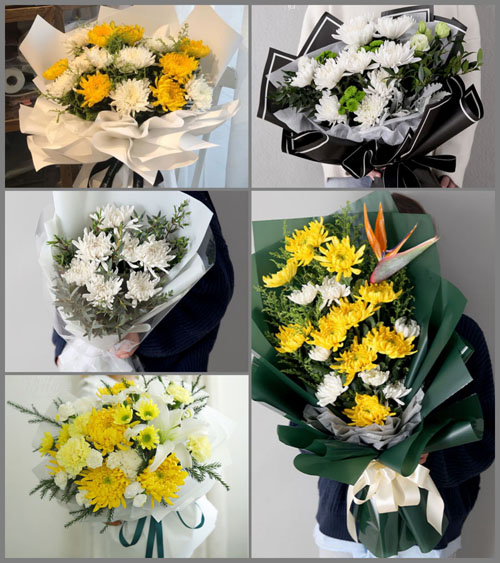 广东肇庆市四会市下茆镇下黄岗村白事花束代送